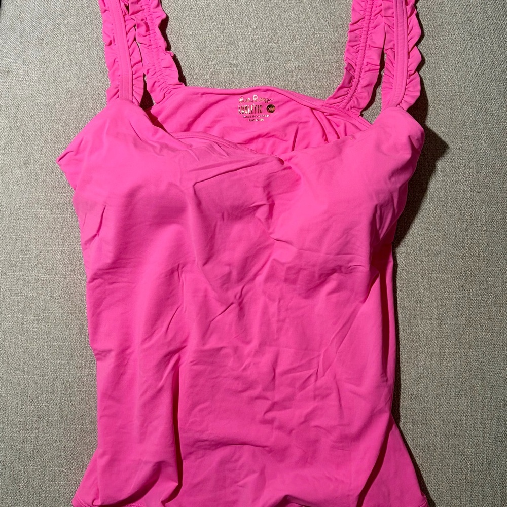 Lilly Pulitzer Luxletic Hot Pink Athletic Tank Top Size XL